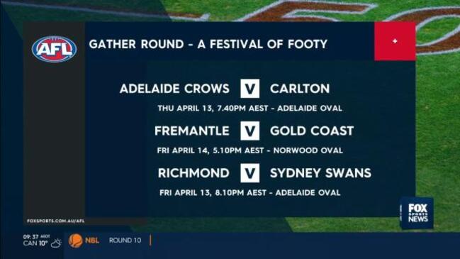 AFL release fixture for 'Gather Round'